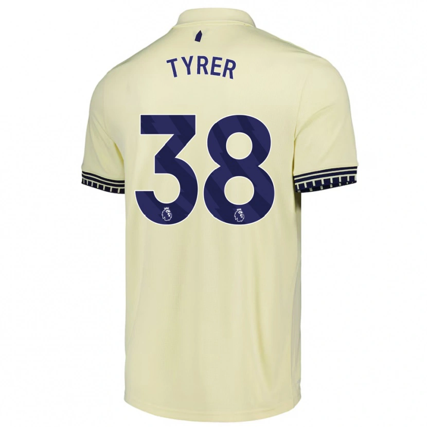 Danxen Mulher Camisola Harry Tyrer #38 Branco Sujo Preto Alternativa 2025/26 Camisa Brasil