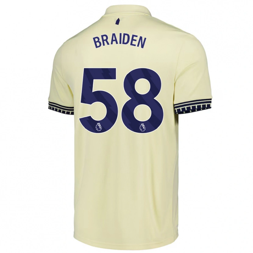 Danxen Mulher Camisola Braiden Graham #58 Branco Sujo Preto Alternativa 2025/26 Camisa Brasil