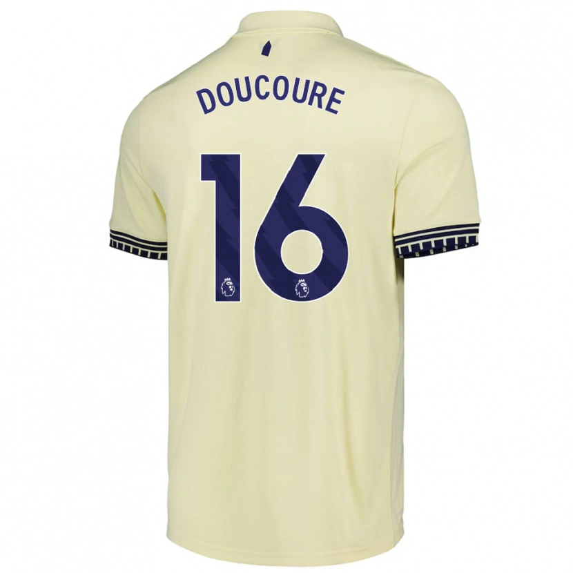Danxen Mulher Camisola Abdoulaye Doucoure #16 Branco Sujo Preto Alternativa 2025/26 Camisa Brasil