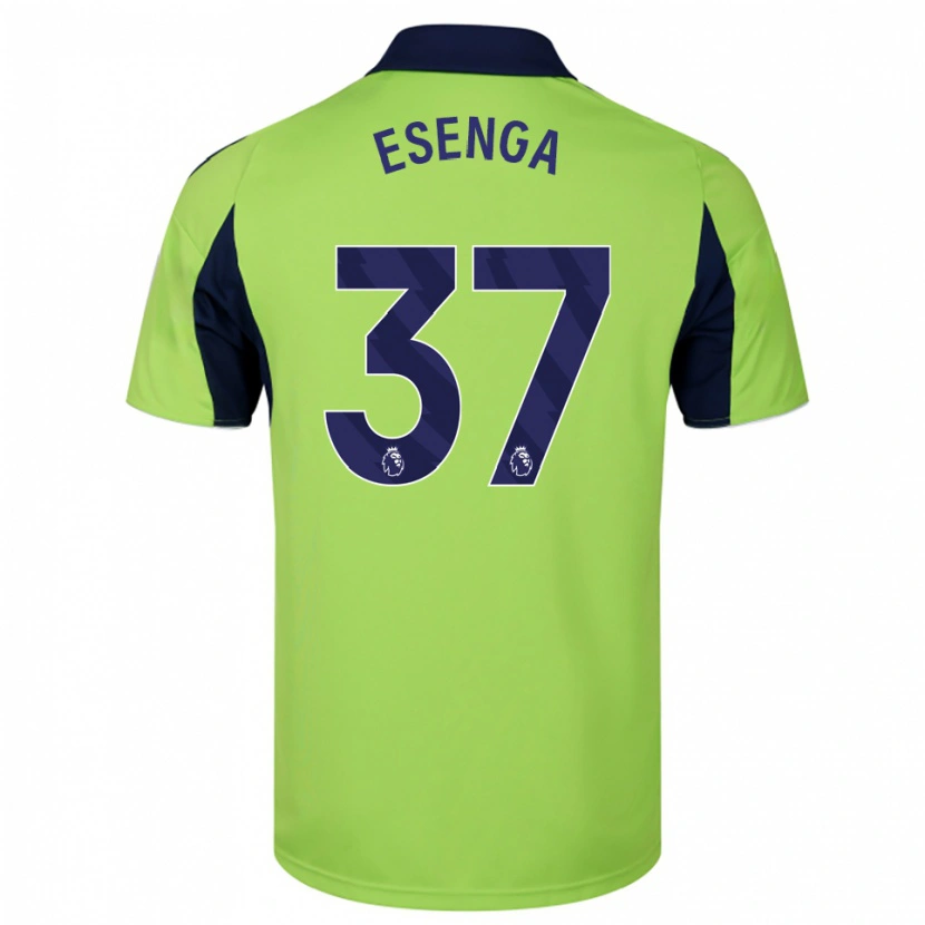 Danxen Mulher Camisola Jonathan Esenga #37 Verde Marinho Branco Alternativa 2025/26 Camisa Brasil