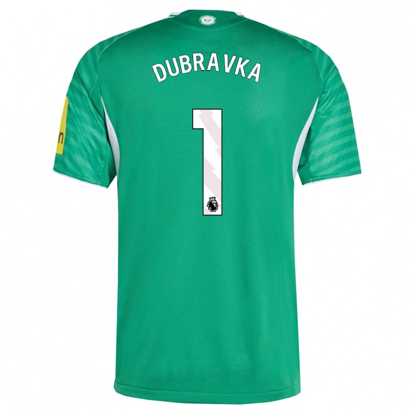 Danxen Mulher Camisola Martin Dúbravka #1 Verde Branco Alternativa 2025/26 Camisa Brasil