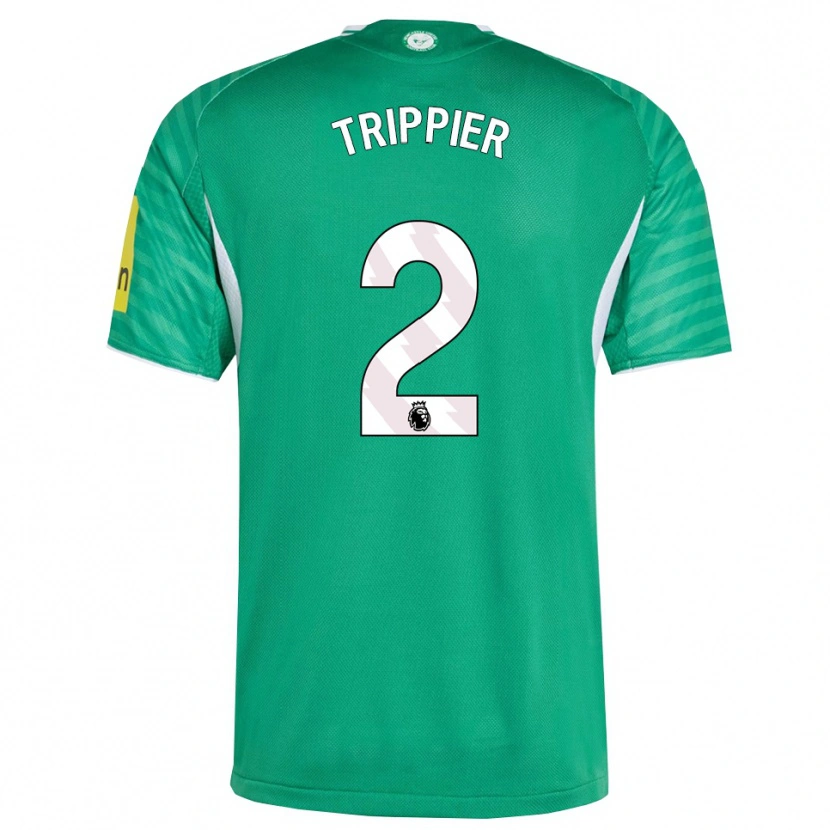 Danxen Mulher Camisola Kieran Trippier #2 Verde Branco Alternativa 2025/26 Camisa Brasil