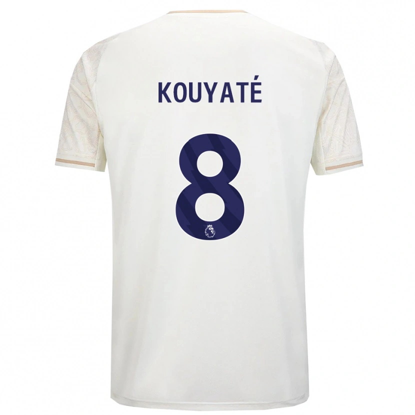 Danxen Mulher Camisola Cheikhou Kouyate #8 Branco Sujo Preto Alternativa 2025/26 Camisa Brasil