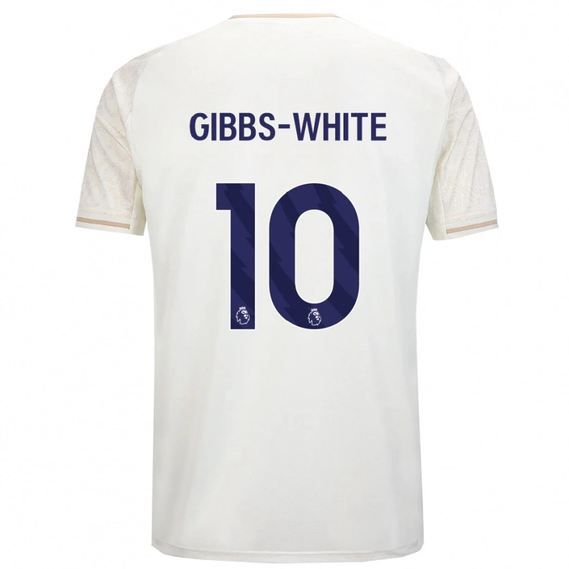 Danxen Mulher Camisola Morgan Gibbs-White #10 Branco Sujo Preto Alternativa 2025/26 Camisa Brasil