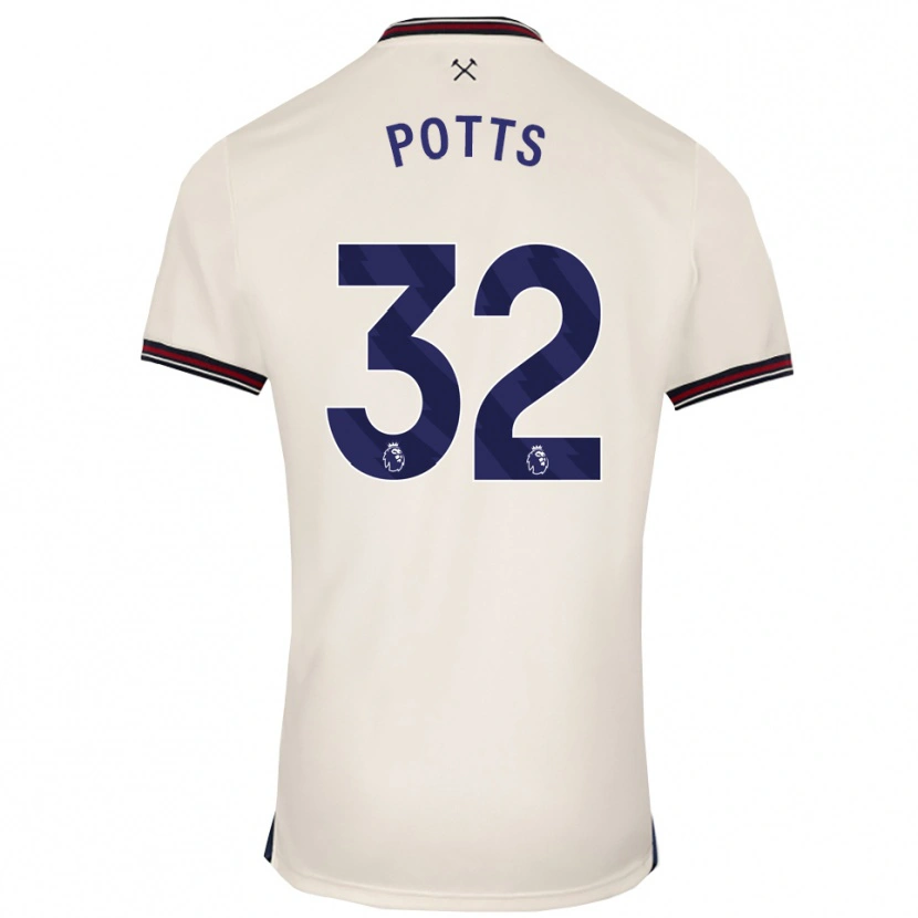 Danxen Mulher Camisola Freddie Potts #32 Branco Sujo Alternativa 2025/26 Camisa Brasil