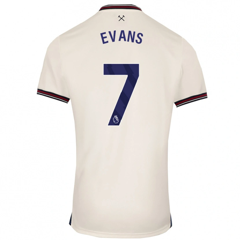 Danxen Mulher Camisola Lisa Evans #7 Branco Sujo Alternativa 2025/26 Camisa Brasil