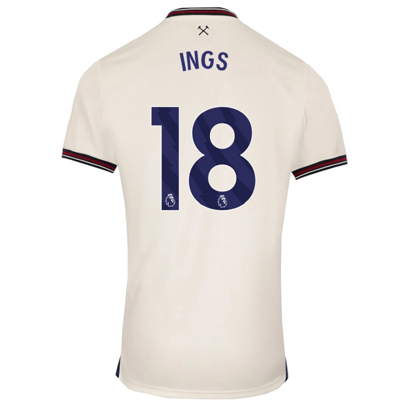 Danxen Mulher Camisola Danny Ings #18 Branco Sujo Alternativa 2025/26 Camisa Brasil