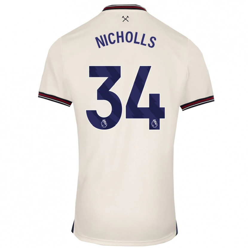 Danxen Mulher Camisola Macey Nicholls #34 Branco Sujo Alternativa 2025/26 Camisa Brasil
