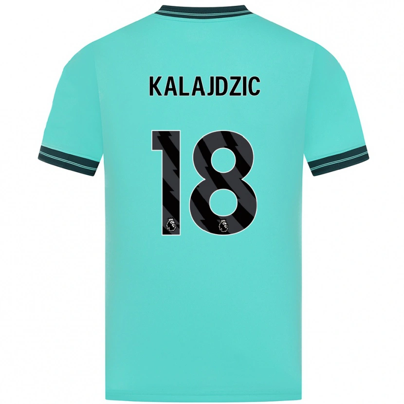 Danxen Mulher Camisola Sasa Kalajdzic #18 Azul Celeste Verde Alternativa 2025/26 Camisa Brasil