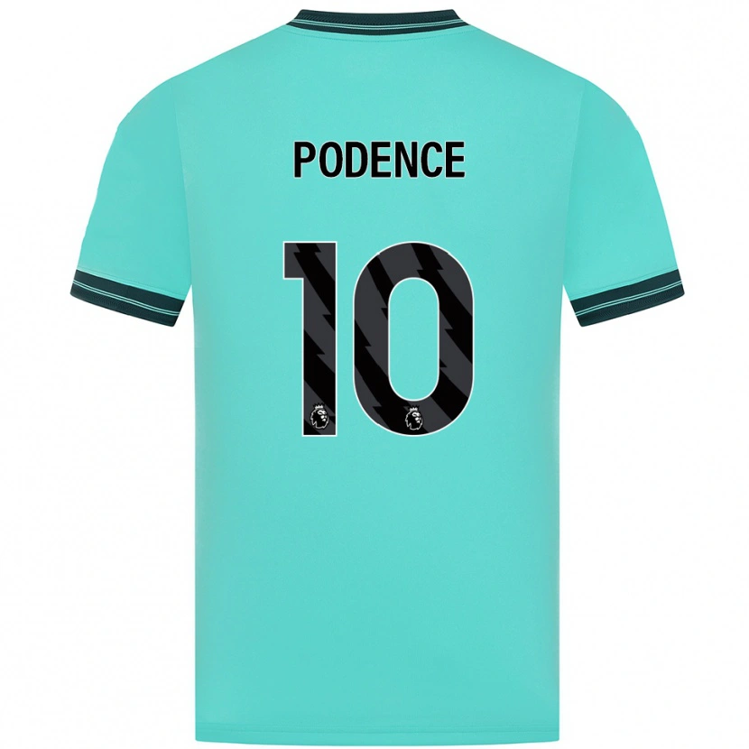 Danxen Mulher Camisola Daniel Podence #10 Azul Celeste Verde Alternativa 2025/26 Camisa Brasil