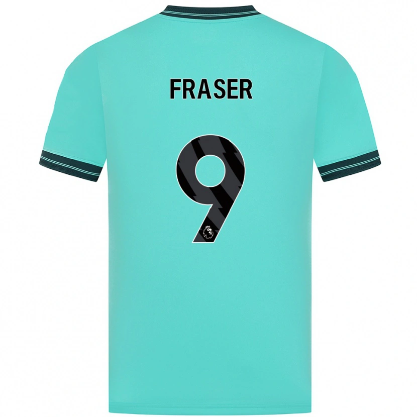 Danxen Mulher Camisola Nathan Fraser #9 Azul Celeste Verde Alternativa 2025/26 Camisa Brasil