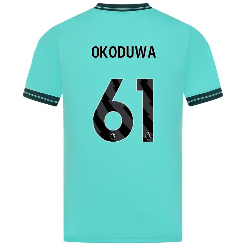 Danxen Mulher Camisola Wesley Okoduwa #61 Azul Celeste Verde Alternativa 2025/26 Camisa Brasil
