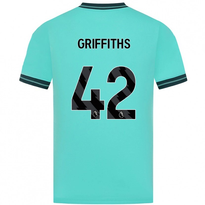 Danxen Mulher Camisola Harvey Griffiths #42 Azul Celeste Verde Alternativa 2025/26 Camisa Brasil