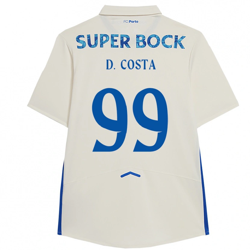Danxen Mulher Camisola Diogo Costa #99 Branco Azul Terceiro 2025/26 Camisa Brasil
