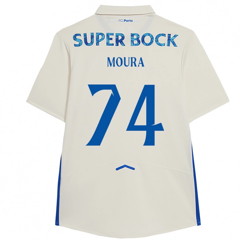 Danxen Mulher Camisola Francisco Moura #74 Branco Azul Terceiro 2025/26 Camisa Brasil