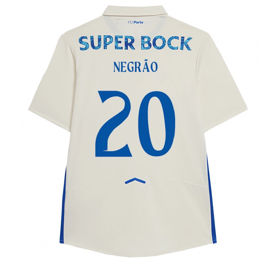 Danxen Mulher Camisola Maria Negrão #20 Branco Azul Terceiro 2025/26 Camisa Brasil