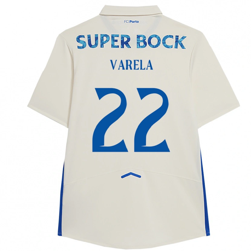 Danxen Mulher Camisola Alan Varela #22 Branco Azul Terceiro 2025/26 Camisa Brasil
