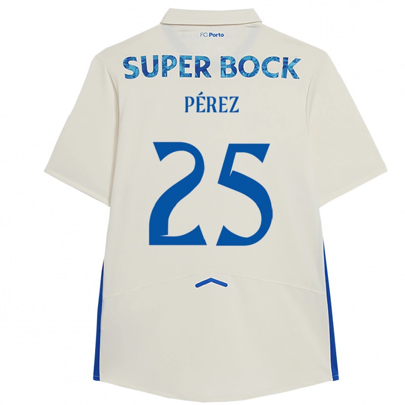 Danxen Mulher Camisola Tomás Pérez #25 Branco Azul Terceiro 2025/26 Camisa Brasil