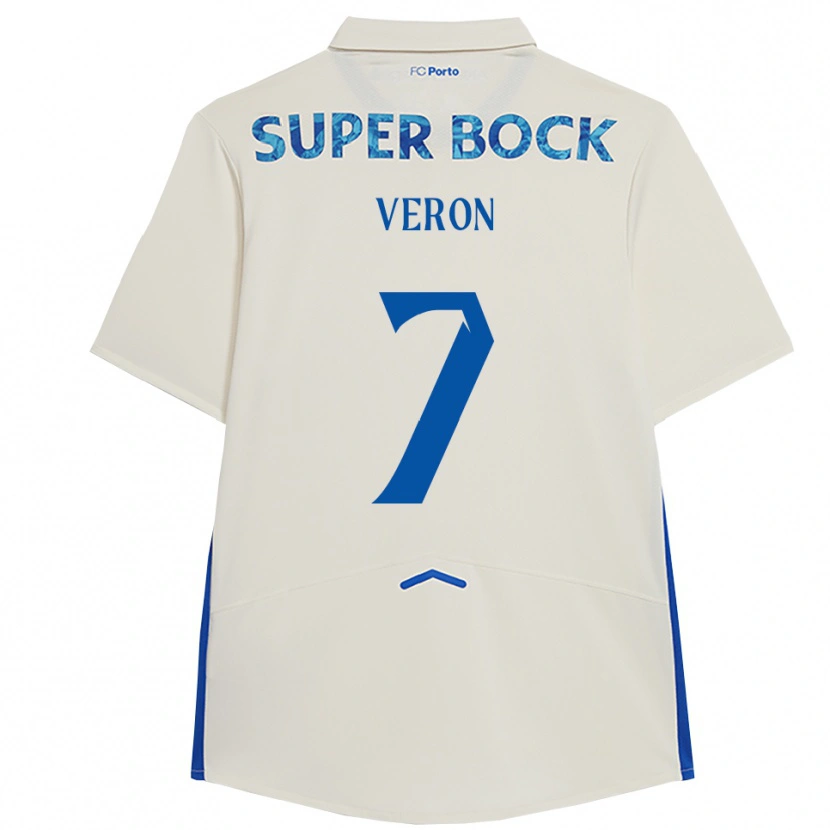 Danxen Mulher Camisola Gabriel Veron #7 Branco Azul Terceiro 2025/26 Camisa Brasil