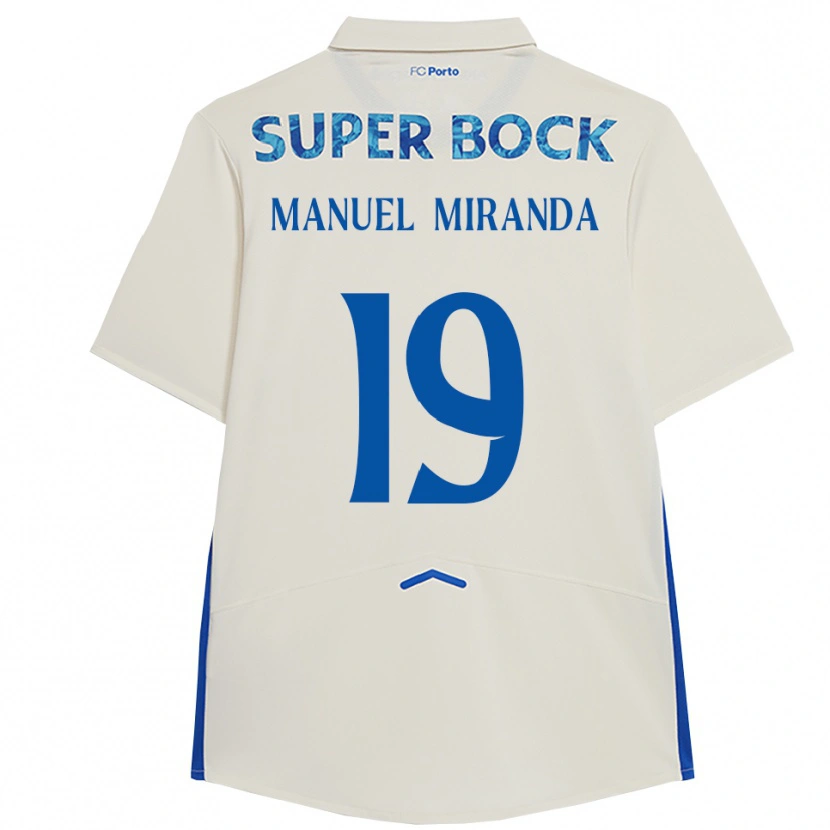 Danxen Mulher Camisola Manuel Miranda #19 Branco Azul Terceiro 2025/26 Camisa Brasil
