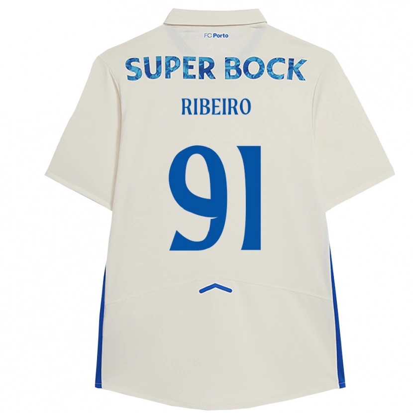 Danxen Mulher Camisola Gonçalo Ribeiro #91 Branco Azul Terceiro 2025/26 Camisa Brasil