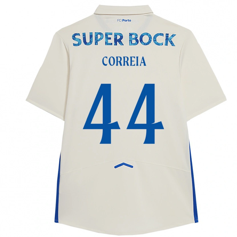 Danxen Mulher Camisola Romain Correia #44 Branco Azul Terceiro 2025/26 Camisa Brasil