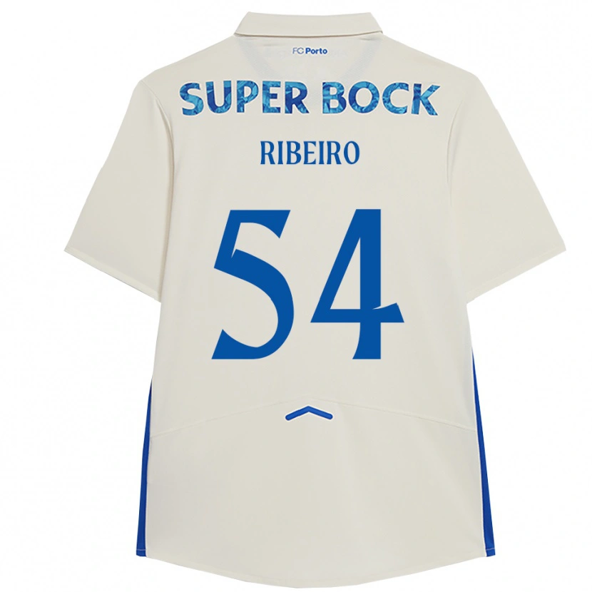 Danxen Mulher Camisola António Ribeiro #54 Branco Azul Terceiro 2025/26 Camisa Brasil