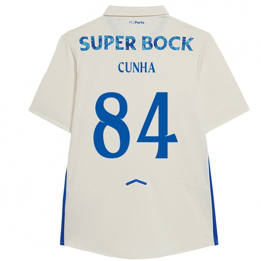 Danxen Mulher Camisola Martim Cunha #84 Branco Azul Terceiro 2025/26 Camisa Brasil