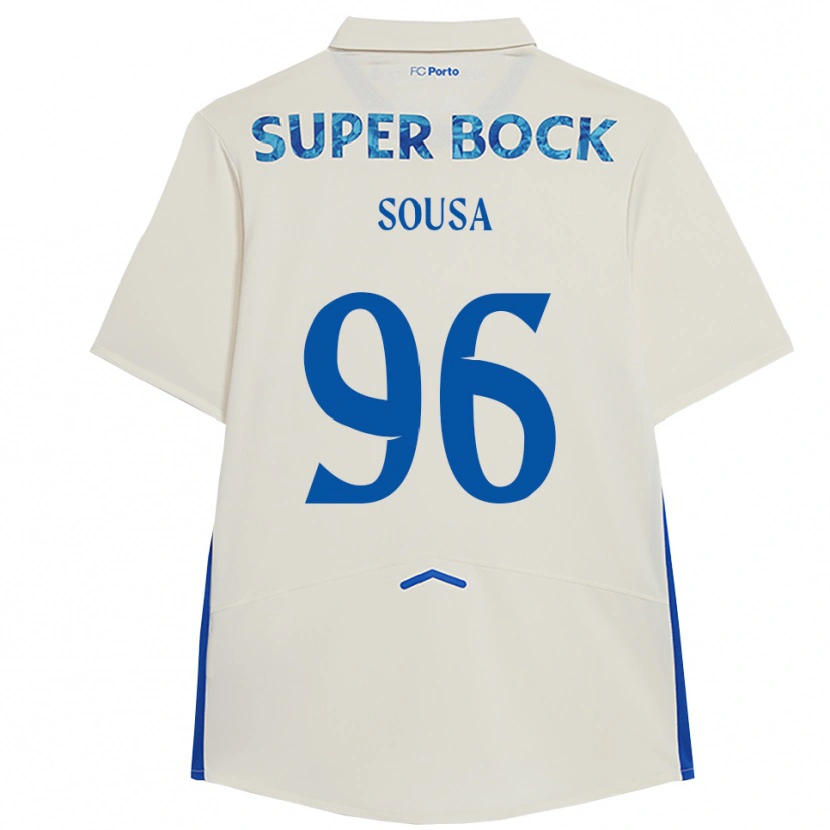 Danxen Mulher Camisola Filipe Sousa #96 Branco Azul Terceiro 2025/26 Camisa Brasil