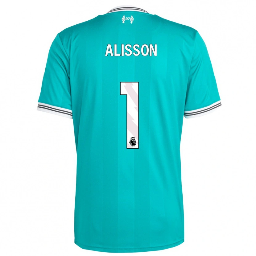 Danxen Mulher Camisola Alisson #1 Verde Branco Terceiro 2025/26 Camisa Brasil