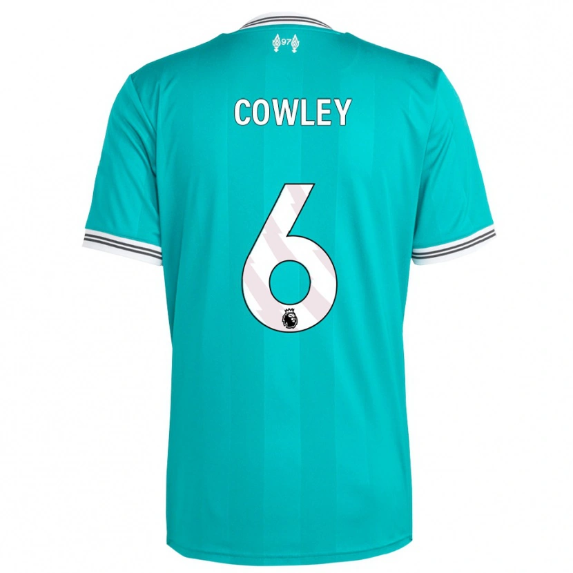 Danxen Mulher Camisola Ryan Cowley #6 Verde Branco Terceiro 2025/26 Camisa Brasil