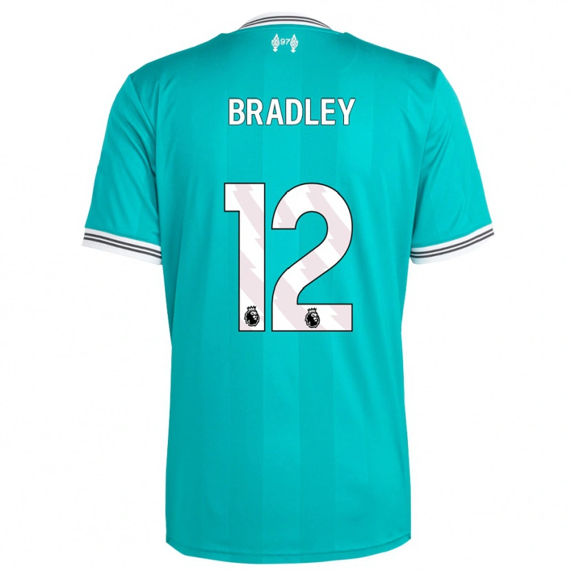 Danxen Mulher Camisola Conor Bradley #12 Verde Branco Terceiro 2025/26 Camisa Brasil
