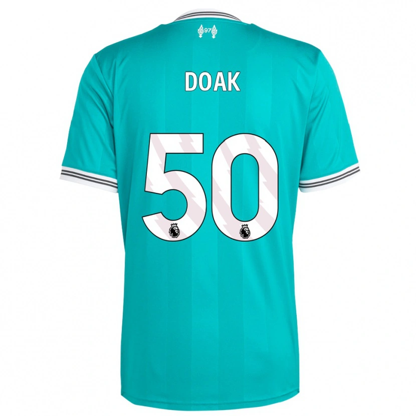 Danxen Mulher Camisola Ben Doak #50 Verde Branco Terceiro 2025/26 Camisa Brasil