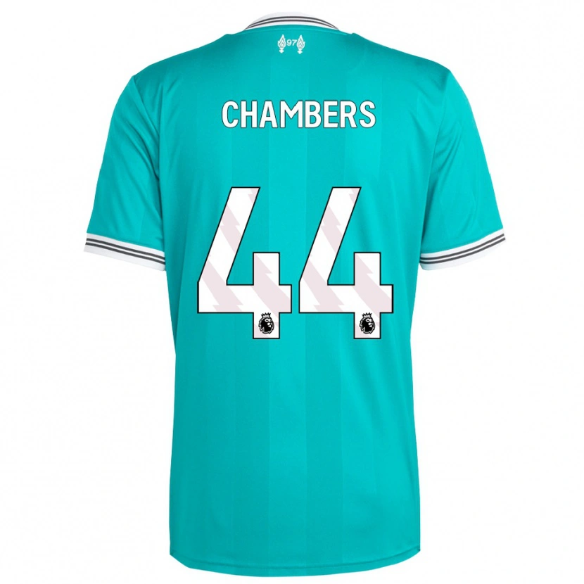 Danxen Mulher Camisola Luke Chambers #44 Verde Branco Terceiro 2025/26 Camisa Brasil