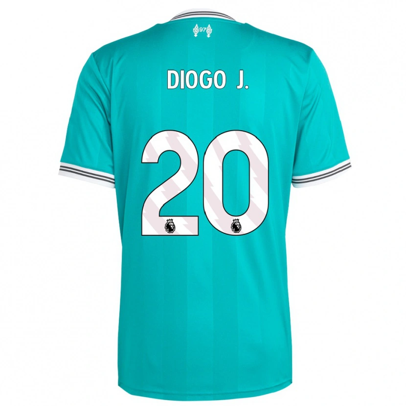Danxen Mulher Camisola Diogo Jota #20 Verde Branco Terceiro 2025/26 Camisa Brasil