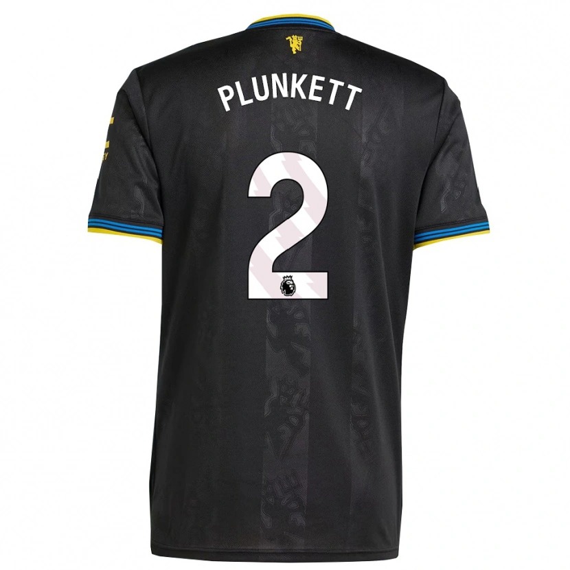 Danxen Mulher Camisola Dante Plunkett #2 Preto Amarelo Azul Terceiro 2025/26 Camisa Brasil
