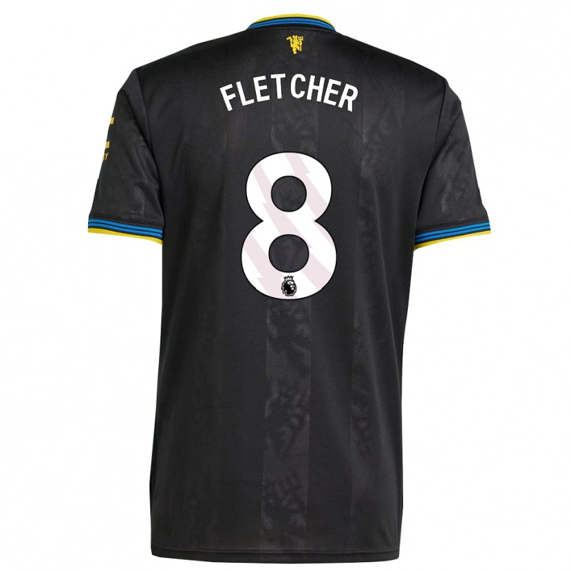 Danxen Mulher Camisola Tyler Fletcher #8 Preto Amarelo Azul Terceiro 2025/26 Camisa Brasil