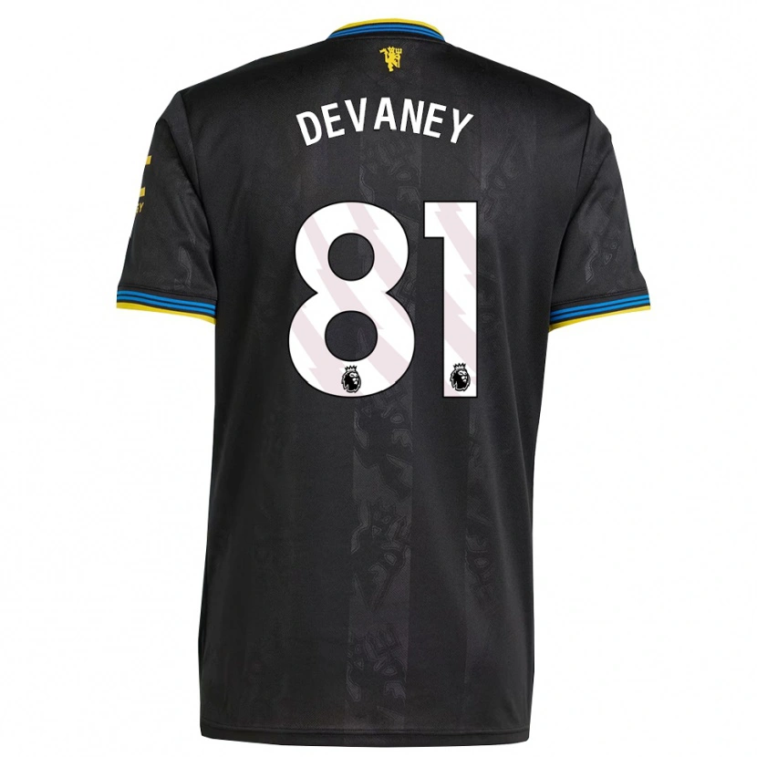 Danxen Mulher Camisola Jacob Devaney #81 Preto Amarelo Azul Terceiro 2025/26 Camisa Brasil