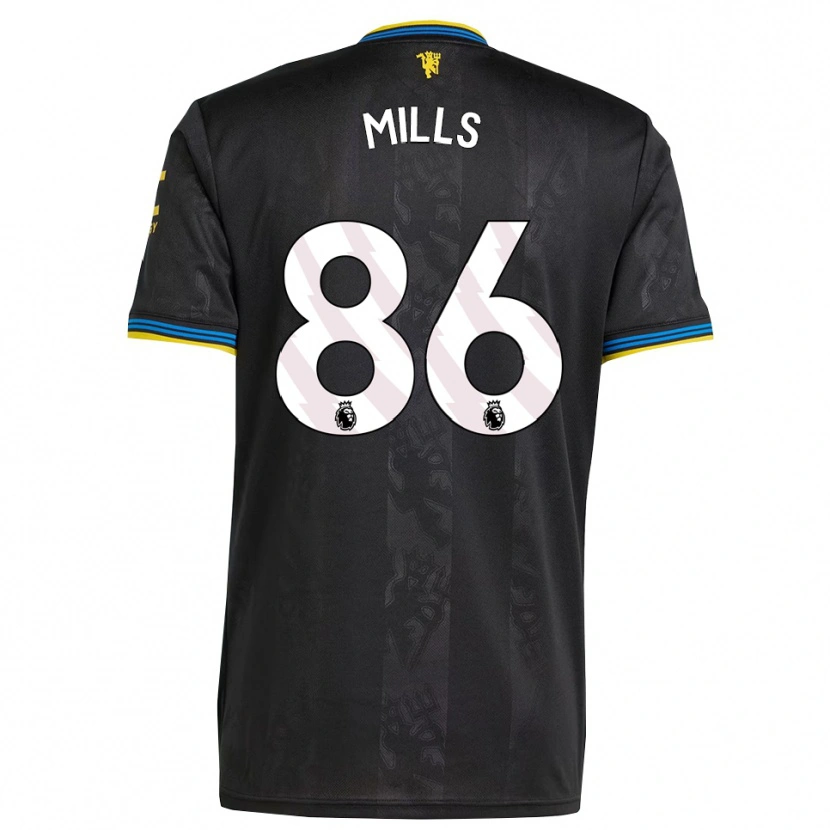 Danxen Mulher Camisola Albert Mills #86 Preto Amarelo Azul Terceiro 2025/26 Camisa Brasil