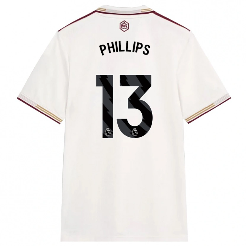 Danxen Mulher Camisola Charlie Phillips #13 Branco Sujo Borgonha Terceiro 2025/26 Camisa Brasil