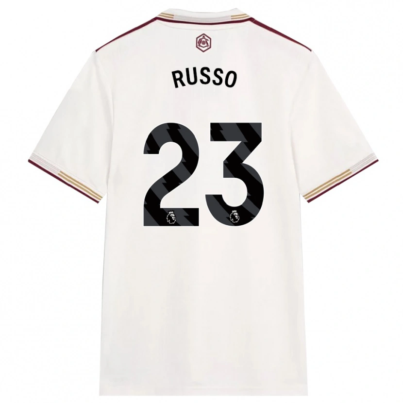 Danxen Mulher Camisola Alessia Russo #23 Branco Sujo Borgonha Terceiro 2025/26 Camisa Brasil