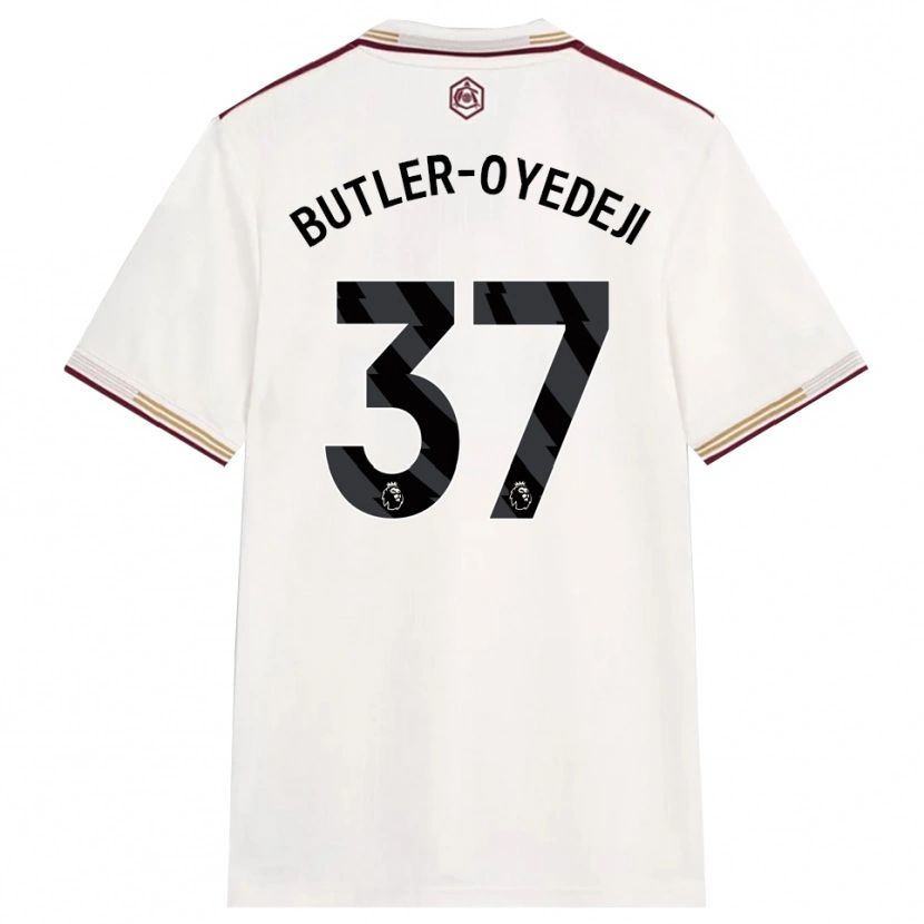 Danxen Mulher Camisola Nathan Butler-Oyedeji #37 Branco Sujo Borgonha Terceiro 2025/26 Camisa Brasil