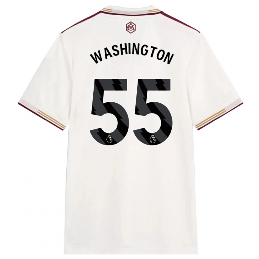 Danxen Mulher Camisola Marcell Washington #55 Branco Sujo Borgonha Terceiro 2025/26 Camisa Brasil