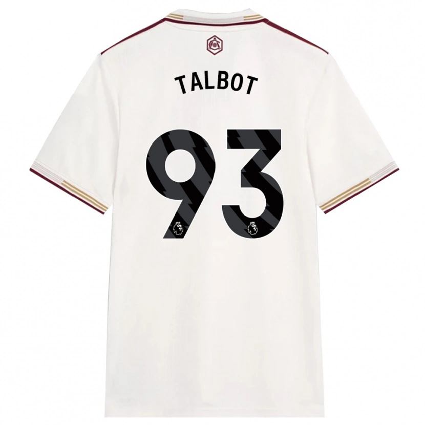 Danxen Mulher Camisola Jack Talbot #93 Branco Sujo Borgonha Terceiro 2025/26 Camisa Brasil