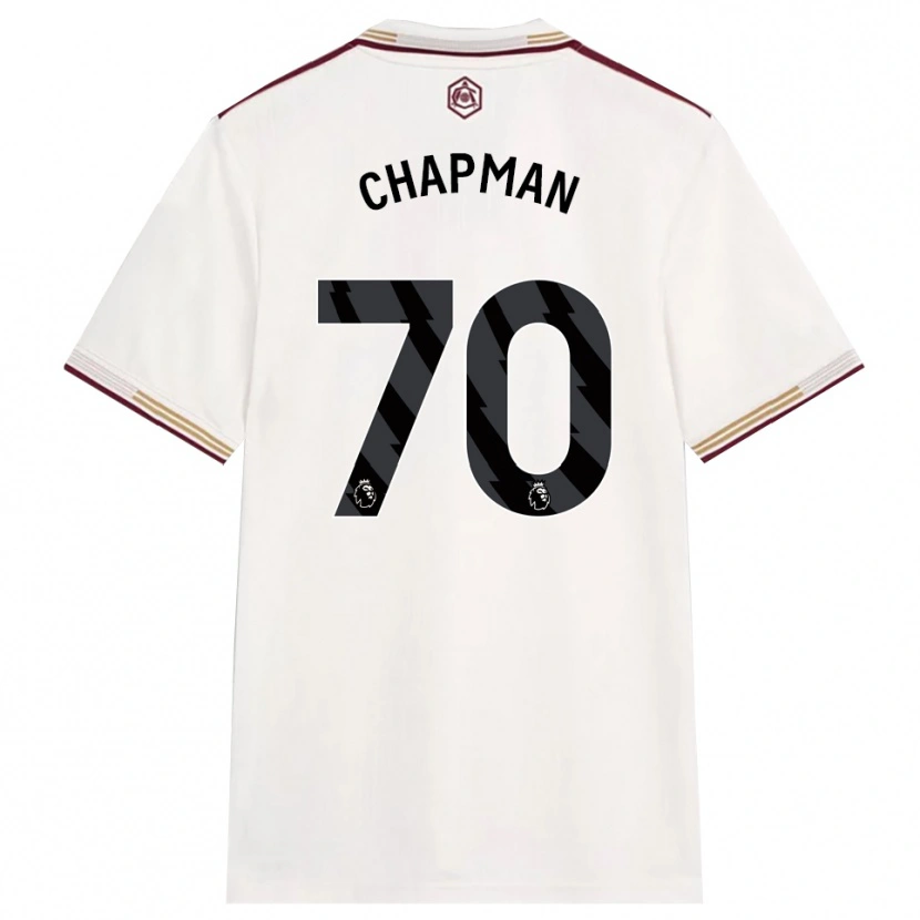 Danxen Mulher Camisola Samuel Chapman #70 Branco Sujo Borgonha Terceiro 2025/26 Camisa Brasil