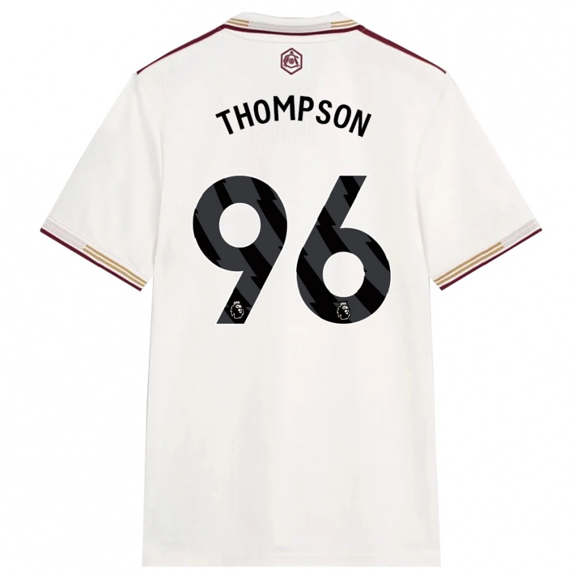 Danxen Mulher Camisola Kyran Thompson #96 Branco Sujo Borgonha Terceiro 2025/26 Camisa Brasil
