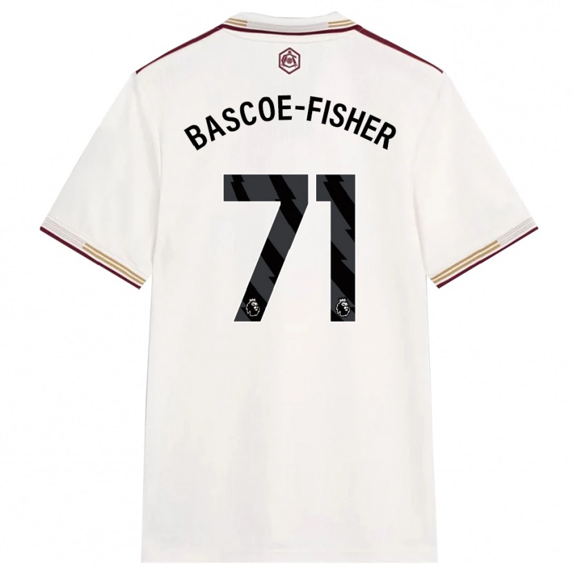 Danxen Mulher Camisola Jakai Bascoe-Fisher #71 Branco Sujo Borgonha Terceiro 2025/26 Camisa Brasil