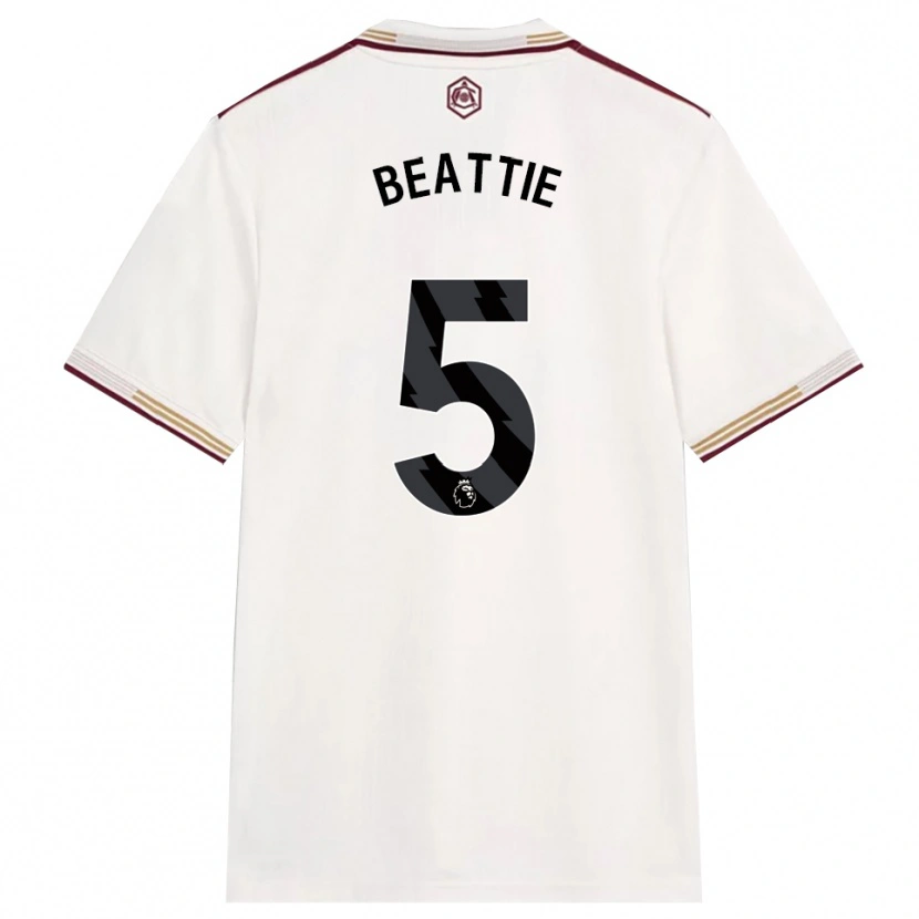 Danxen Mulher Camisola Jen Beattie #5 Branco Sujo Borgonha Terceiro 2025/26 Camisa Brasil