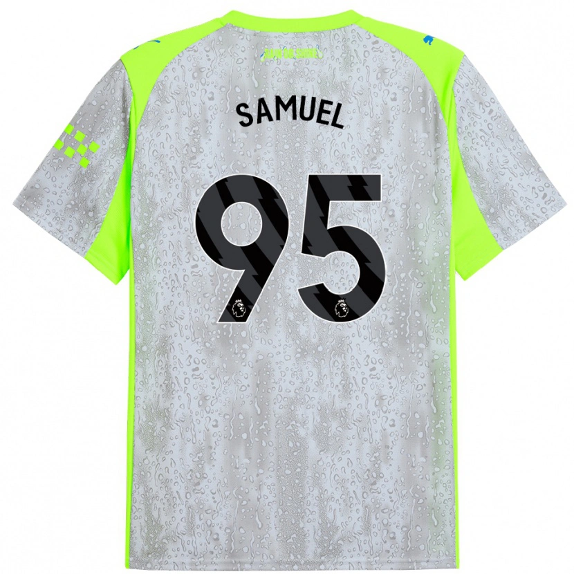 Danxen Mulher Camisola Lakyle Samuel #95 Cinza Amarelo Terceiro 2025/26 Camisa Brasil