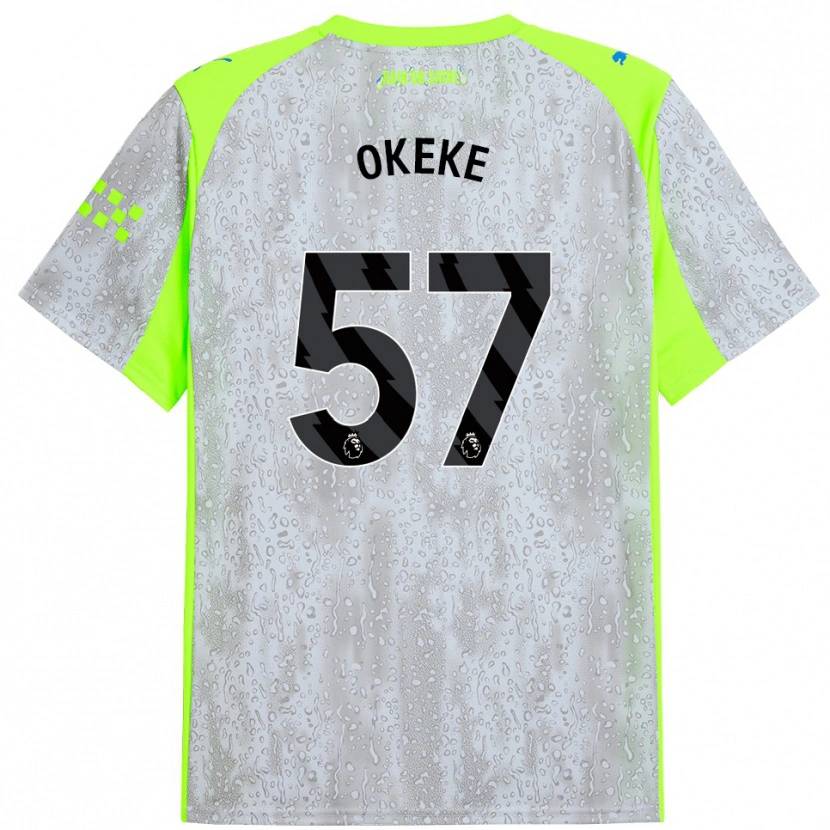 Danxen Mulher Camisola Michael Okeke #57 Cinza Amarelo Terceiro 2025/26 Camisa Brasil